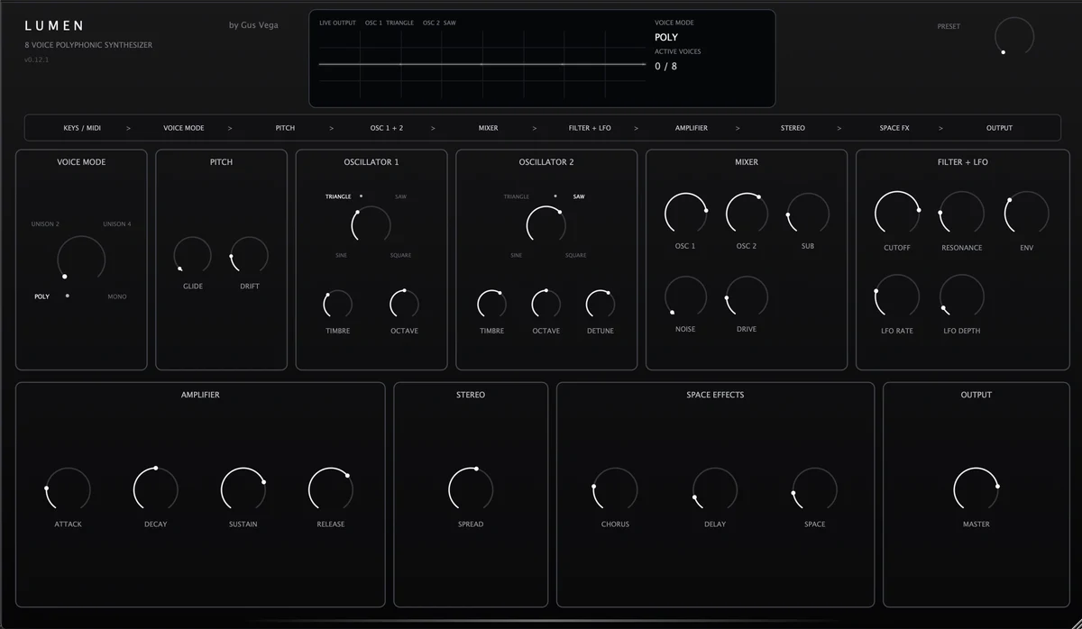 LUMEN audio plug-in interface